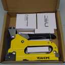 Upholstery Staple Gun Heavy Duty, YEAHOME 4-in-1 Stapler Gun with 4000 Staples, Manual Brad Nailer Power Adjustment Stapler Gun for Wood, Crafts, Carpentry, Decoration DIY