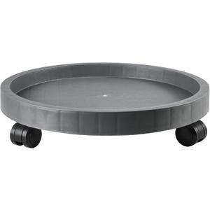 NAZKAEN 11 Inch Planter Caddies Rolling Saucer Caddy with Wheels, Heavy Duty Wheeled Stand for Potted Plant, Round Coaster Roller Base Tray with Casters, Flower Pot Dolly Holder for Indoor Outdoor (Gray)