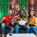 Boao 2 Pack Football Party Decorations 3.3x6.6 ft Shiny Tinsel Backdrop Green and Brown Football Tinsel Foil Fringe Curtains Backdrop Photo Props for Sports Rugby Birthday Party Home Decorations