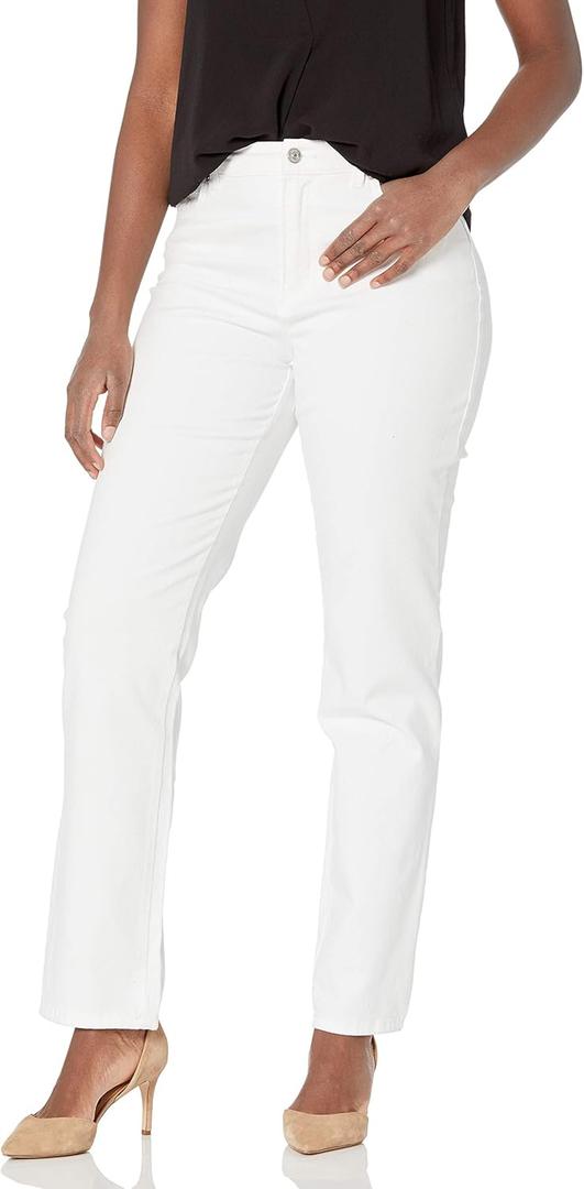 Gloria Vanderbilt womens Amanda Classic High Rise Tapered Jeans, Vintage White, 6 Short US