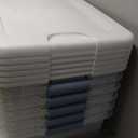 STERILITE Latching Storage Box, See-Through Base, 32-Qt