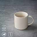 famiware Coffee Mug Set for 6, Star 12 oz Catering Mugs Cup Set with Handle for Coffee, Tea, Cocoa, Milk - Ceramic Stoneware Drinkware Set, Matte White