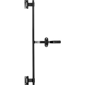 QWORK Cam Bar Lock Enclosed Trailer Door Latch, 45 Inch Black Stainless Steel Lock for Trailer, Cargo, RV Folding Doors