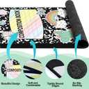 5x7.5ft Composition Classroom Rug Elementary Large Marble and Boho Educational Area Rug Non-Slip Composition Notebook Carpet Pastel Play Carpet for Preschool Back School Teaching Reading Mat