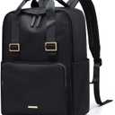 GOLF SUPAGS Laptop Backpack for Women Fits 15.6 Inch Notebook Computer Bag Purse Casual Daypack Travel Work Backpacks (Black)