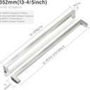 Cabinet Pulls Brushed Nickel Cabinet Handles Square Drawer Pulls, 2 Pack 13-4/5 Inch Stainless Steel Kitchen Door Cupboard Cabinet Handles, Cabinet Hardware Drawer Handles, 352mm Hole Centers