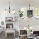 Modern Chandelier White Imitated Silk Shade Chandelier 3 Lights Pendant Lighting Fixture Hanging Pendant Light for Bedroom Dining Room Hallway