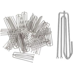 Stainless Steel Curtain Pleater Tape Hooks, 4 Prongs Pinch Pleat Hook ClipTraverse Pleater 4 End Hooks (60Pcs)