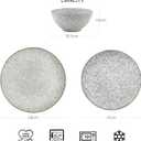 Mimola Ceramic Dinnerware Sets,Handmade Reactive Glaze Stoneware Plates and Bowls Sets,Highly Chip and Crack Resistant | Dishwasher & Microwave Safe Dishes Set,Service for 4 (12pc) (pure white)