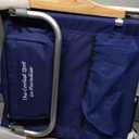Tommy Bahama 5-Position Classic Lay Flat Folding Backpack Beach Chair, Polyester, Navy, 23" X 25.25" X 31.5"