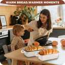 Cast Iron Bread Loaf Pan with Lid, Loaf Pans for Baking Bread 9x5, Enameled Bread Pans for Homemade Bread, Sourdough, Set of 2 (Cream White)
