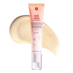 Erborian Skin Hero with White Ginseng, Facial Concealer and Makeup Primer - Non-Tinted Bare Skin Perfecting Face Moisturizer Smooths, Blurs & Illuminates - Silicone Free Korean Skincare (0.5 Ounce (Pack of 1))