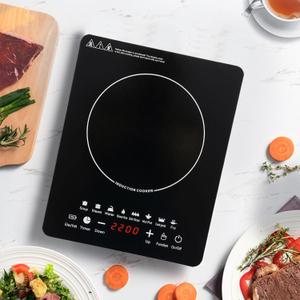 Portable Induction Burner, 2200W 110V Electric Induction Countertop Burner with Touch Panel and LCD Display, 8 Cooking Preset Programs, Power & Temp Adjustable, Hot Plate Cooker with 3-Hour Timer