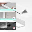 Blackout Retractable Blackout Strip for Window Shades and Blinds Side Tracks for Cordless Shades, Light Blocking Strips for Bedroom (White, 26",2Pcs)