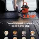 VEVOR Dry Vacuum Cleaner, 2.6 Gallon 2.5 Peak HP Portable Shop Vac with 800W Input Power, Various Nozzles, 1.25in Diameter x 4ft Hose, 9.2ft Cord for Home, Garage, Jobsite, Workshop, Black Orange