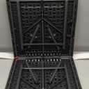 4Ft Folding Table Adjustable Height Portable Folding Tables Heavy Duty 400 lbs Capacity, Wood Grain Tabletop for Working Meeting Parties, Picnic, Camping, Weddings, Garden Dining-Black (4FT)