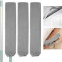Retractable Gap Dust Cleaner, Long Handle CleaningTool with 3 Washable Microfiber Dusting Cloths, Duster Brush for Cleaning Under Appliances, Gray