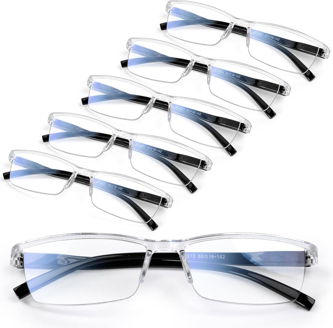 Gaoye Executive Style Reading Glasses Men - Durable Readers with Blue Light Filtering- Comfortable Fit with TR90 Frames (Color Mix 2)