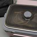 AERKINE Electric Lunch Box - Rechargeable 75W Self-Heating Food Warmer with 6.3 Cups(1.5L) Stainless Steel Container, Heated Lunch Box For Office, Picnic, Car & Outdoor Use(Black)