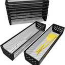Simple Trending Silverware Drawer Organizer, 8 Pack Utensil Organizer for Kitchen Drawers, Metal Storage for Spoons Forks Knives (12.2 * 3.2 * 2.1 Inches, Black)