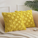Set of 2 Floral Decorative Throw Pillow Covers for Farmhouse, Spring Pillow Cove, 19x19