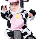 Spooktacular Creations Halloween Baby Cow Costume Costume Toddler, cow costume kids for Infant Halloween Farm Dress Up Party (12-18 months)