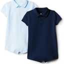 Amazon Essentials baby-boys Short Sleeve Romper, Set of One, Blue 24 M