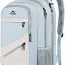 MATEIN 30 L Large Laptop Backpack, Stylish Lightweight Nursing Teacher Work Backpack with Anti Theft Pocket, College Travel Comupter Bag Soft and Comfortable for Daily, Blue Beige (17 Inch)