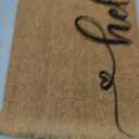 Funny The Entrance Way Outside Personalized Rug with Heavy-Duty Non Slip Outdoor Coconut Coir Doormat Pets Lover Gift 23.6 x 15.7 inch (Hello Cursive Script)