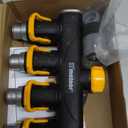 Melnor 65135AMZ 4 Way Lever Flow Through Valve Connector Bundle, Yellow, Black