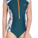 Visit the Store,
AXESEA Womens Retro One Piece Swimsuit Sleeveless Printed Surfing Bathing Suit 16