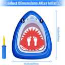 2 x Nattork Inflatable Foot Bath Basin for Pool Entry, Foldable Foot Wash Tub for Above Ground Swimming Pools, Hot Tubs, and Outdoor Spas, Lightweight Foot Cleaning Basin for Pool Ladder Hygiene Shark