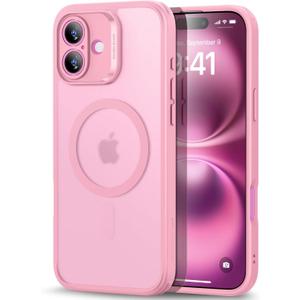 ESR for iPhone 16 Case, Translucent Matte Case, Compatible with MagSafe, Military-Grade Protection, Classic Series,Frosted Pink (Frosted Pink Set)