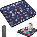 Airplane Kids Travel Tray for Toddler Car Seat - Toddler Tray for Plane or Train - Travel Essential Must-Haves and Flying Supplies - Blue Space