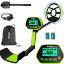 GoGonova Metal Detector for Adults & Kids, Kids Metal Detector, Waterproof Metal Detectors with High Accuracy Lightweight 8" Search Coil, All Metal & Disc Modes for Junior & Youth Gold Detector (Green)