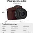 Rieibi EOSR50 EOS R50 Case, Soft Silicone Protective Case for Canon EOS R50 EOSR50 Vlogging Camera, Lightweight EOS R50 Camera Case Grip Cover Body Skin - Coffee