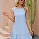 Naggoo Womens Sundress Summer Dresses for Women 2026 Sleeveless Tank Dress Spring Beach Boho Mini Dress (Blue, M)