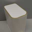 TIPGO Small Bathroom Garbage Can with Lid Soft Close, Step Pedal, 5 Liter / 1.3 Gallon Stainless Steel Garbage Bin, Slim Garbage Cans for Toilet, Office, Bedroom (White)