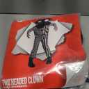 Morph Scary Clown Costume for Adults, Killer Clown Costume Men and Women, Halloween Scary Outfit, Creepy Horror Suit, 2 heads (X-Large)