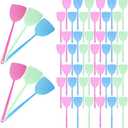 50 Pcs Fly Swatter Plastic Fly Swatters Heavy Duty Colorful Strong Flexible Manual Fly Swat Set Long Handle for Effective Flies and Mosquitoes Swatting Durable and Flexible Fly Swatters Set