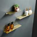TRUSTMI Brushed Gold 20" Floating Shelf Wall Mounted Storage, 19.7" x 3.94"