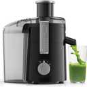 SIFENE Compact Centrifugal Juicer Machines, 3-Speed Fruit and Vegetable Extractor with 2.5 Inch Wide Mouth, 500W Peak Motor for Hard Produce, Easy to Clean Stainless Steel Design (Black)