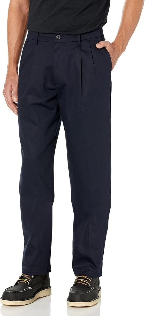 Dockers Men's Classic Fit Signature Lux Cotton Stretch Pants-Pleated (Regular and Big & Tall) (38W x 36L)
