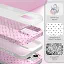 Compatible with iPhone 13 Pro Max Case, with Polka Dot Aesthetics Design Simple Case for Women Girl, Cute Fashion Soft TPU Slim Protection Phone Case for iPhone 13 Pro Max 6.7'' - Pink