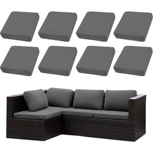 Outdoor Cushion Covers Set,8PCS Patio Furniture Couch Seat Slipcovers, Replacement for Sofa Sectional Chair(CoverOnly)