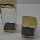 Glass Storage Jars-Large Kitchen Glass Canisters with Airtight Lids -Coffee Pasta Sugar Tea Snack Nuts Cookie Flour Food Container - Set of 2