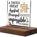 A Truly Great Assistant Principal Sign Decor, Thank You Appreciation Gift for Assistant Principal Leaving Graduation Retirement Going Away Farewell Gifts Decorative Signs Plaques YPT7