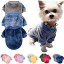 FabriCastle Dog Sweater, 3-Pack Dog & Cat Clothes, Ultra Soft and Warm Pet Jackets XXS XS for Small Dogs Boy & Girl, Winter Pet Apparel Costumes, Puppy Outfits (Grey,Blue,Dark Blue, Small)