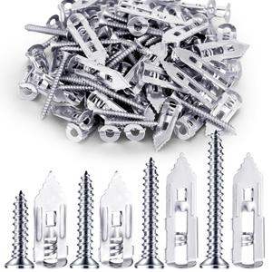 LEIFIDE 490 Pcs Self Drilling Drywall Anchors Screws, 4 Sizes Expansion Screws and 2 Sizes Wall Anchors, 2026 Upgraded Zinc Plated Steel No Drill Needed for Wall Hanging, Easy to Install
