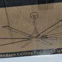 96 Inch Large Industrial Ceiling Fan with Lights, with Reversible Dc Motor, 3 Downrods, 6 Speed Remote Control, 8 Aluminum Blades, Black Outdoor Fans for Shop/Gym/Warehouse/Garage